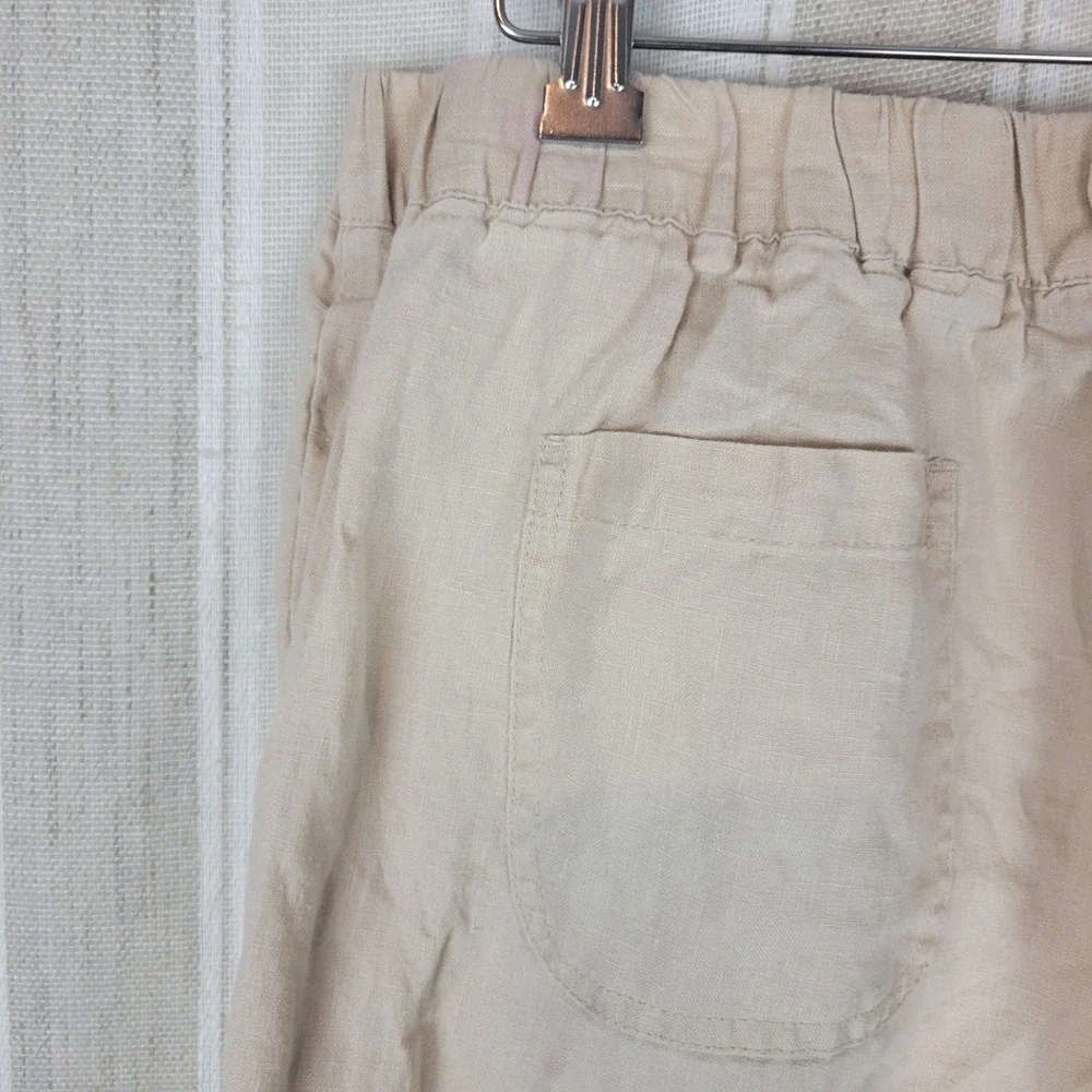 Quince 100% European Linen Pants‎ Driftwood Size Medium Tan Beige Lagenlook